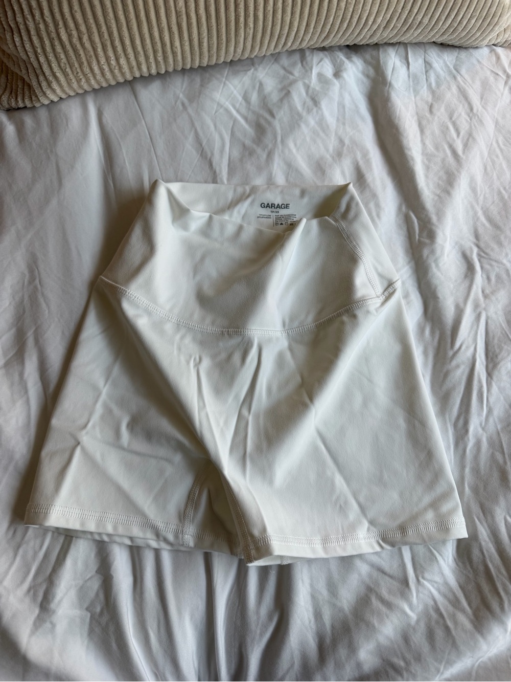 Garage White High-Rise Bike Shorts